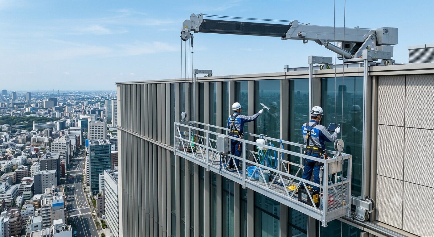 【解決事例】ビルメンテナンス用ゴンドラのガイドローラーをウレタン化｜異音解消と荷重性能向上を実現
